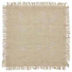 Sarah Fringe Coastal Beach Natural Linen Napkin - Set of 4|