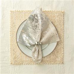 Pearl Modern Classic Silver Metal Napkin Ring - Set of 4|