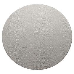 Pebble Modern Classic Silver Round Placemat - Set of 4|