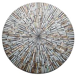 Tahiti Coastal Grey Capiz Shell Round Placemat - Set of 4|