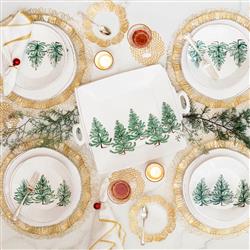 Rufolo Modern Classic Gold Rim Glass Charger|