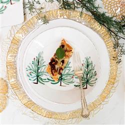 Rufolo Modern Classic Gold Rim Glass Charger|