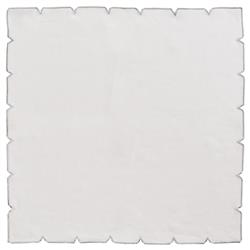Divot Modern Silver Edge White Linen Napkin - Set of 4|