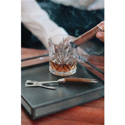 Forge de Laguiole Modern Classic Brown Briarwood Handle Cigar Scissor Cutter|