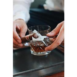 Forge de Laguiole Modern Classic Brown Juniper Handle Cigar Scissor Cutter|