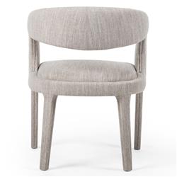Alexander Mid Century Modern Light Grey Performance Dining Arm Chair|