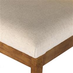 Annette Modern Classic Brown Cane Wood Frame White Performance Dining Side Chair|