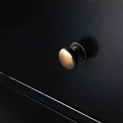 Stancil Industrial Loft Black Iron 3 Drawer Nightstand|