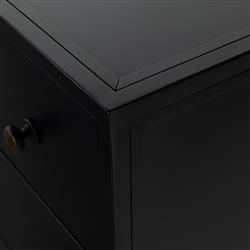 Stancil Industrial Loft Black Iron 8 Drawer Double Dresser|