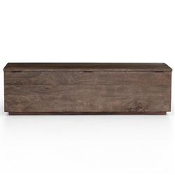 Scarlett Rustic Lodge Aged Brown Solid Mango Wood Storage Trunk|