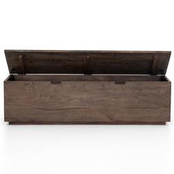 Scarlett Rustic Lodge Aged Brown Solid Mango Wood Storage Trunk|