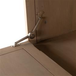 Corazon Global Bazaar Natural Woven Cane Brown Mango Wood Bar Cabinet|