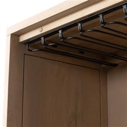 Corazon Global Bazaar Natural Woven Cane Brown Mango Wood Bar Cabinet|