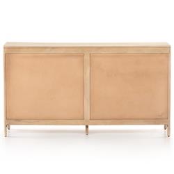 Rhian Coastal Beach Natural Mango Wood Woven Cane 6 Drawer Double Dresser|