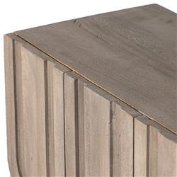 Celia Modern Classic Aged Grey Carved Wood Media Console|