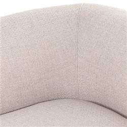 Sabina Modern Classic Beige Performance Brown Wood Base Tight Back Sofa - 87"W|