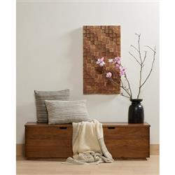 Scarlett Rustic Lodge Natural Brown Reclaimed Wood Storage Trunk|