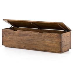 Scarlett Rustic Lodge Natural Brown Reclaimed Wood Storage Trunk|