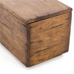 Scarlett Rustic Lodge Natural Brown Reclaimed Wood Storage Trunk|