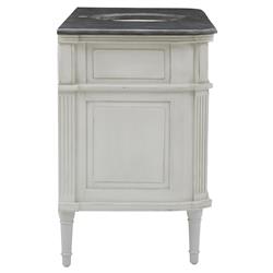 Johan French Country Blue Stone Antique White Oak Bath Vanity Sink - 50"|