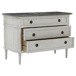 Johan French Country Blue Stone Antique White Oak Bath Vanity Sink - 50"|