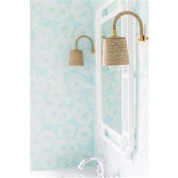 Murray Coastal Beach Hemp Wrapped Brass Metal Armed Sconce|