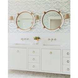 Hensley Coastal Beach Nickel Metal Natural Hemp Shade Armed Sconce|