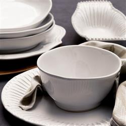 Forma Cloud Modern Classic White Stoneware Cereal Bowl|