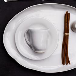 Forma Cloud Modern Classic White Stoneware Mug|