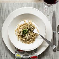 Lastra Modern Classic White Stoneware Dinner Plate|