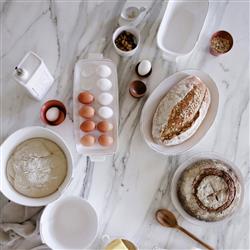 Lastra Modern Classic White Stoneware Olive Oil Can|