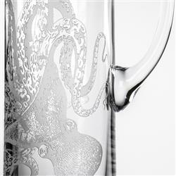 Lucy Coastal Beach Clear Glass Pitcher|