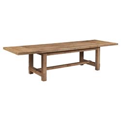 Ben Rustic Brown Reclaimed Pine Rectangular Extendable Dining