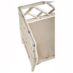 Jaelynn Coastal Beige Performance White Distressed Mahogany Wood Entryway Bench|