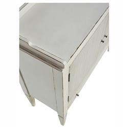 Ermin French Country Distressed White Mahogany Wood Sideboard|