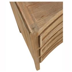 Kadence Rustic Brown Pine Wood Dovetail 3 Drawer Concave Bachelor Chest|