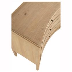 Kadence Rustic Brown Pine Wood Dovetail 6 Drawer Concave Double Dresser|