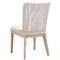Kailey Coastal Beach White Performance Woven Rope Mahogany Frame Dining Side Chair - Set of 2