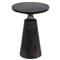 Uriah Industrial Loft Grey Aluminum Round Pedestal Side Table