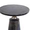 Uriah Industrial Loft Grey Aluminum Round Pedestal Side Table