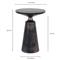 Uriah Industrial Loft Grey Aluminum Round Pedestal Side Table