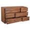 Atlas Rustic Lodge Brown Acacia Wood 6 Drawer Dresser