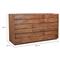 Atlas Rustic Lodge Brown Acacia Wood 6 Drawer Dresser