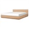 Rex Coastal Light Brown Oak Wood Platform Bed - Queen
