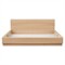 Rex Coastal Light Brown Oak Wood Platform Bed - Queen