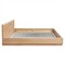 Rex Coastal Light Brown Oak Wood Platform Bed - Queen