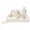 Browmley Rustic Lodge White Hair on Hide Ice Bucket with Tong