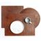 Evan Rustic Lodge Brown Leather Round Placemat - Set of 2