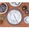 Evan Rustic Lodge Brown Leather Round Placemat - Set of 2