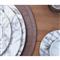 Evan Rustic Lodge Brown Leather Round Placemat - Set of 2